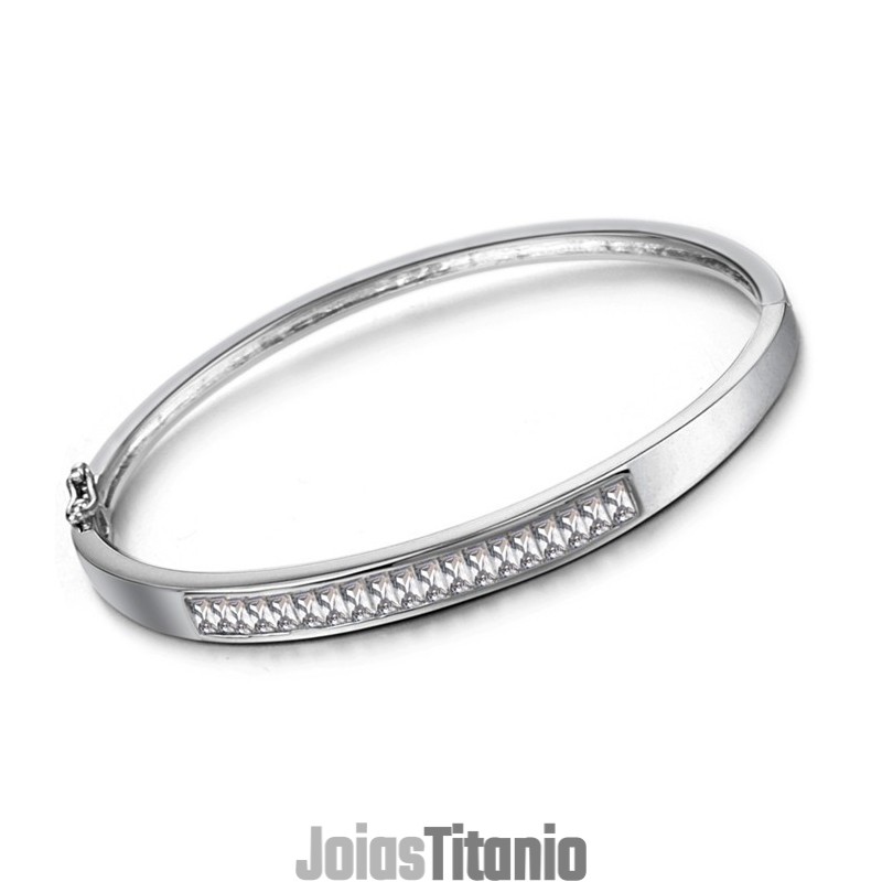 Pulseira De Titânio Com Revestimento De Platina Antialérgica Feminina De Qualidade Confiável E Com Diamante Pulseira De Titânio Com Revestimento De Platina Antialérgica Feminina De Qualidade Confiável E Com Diamante