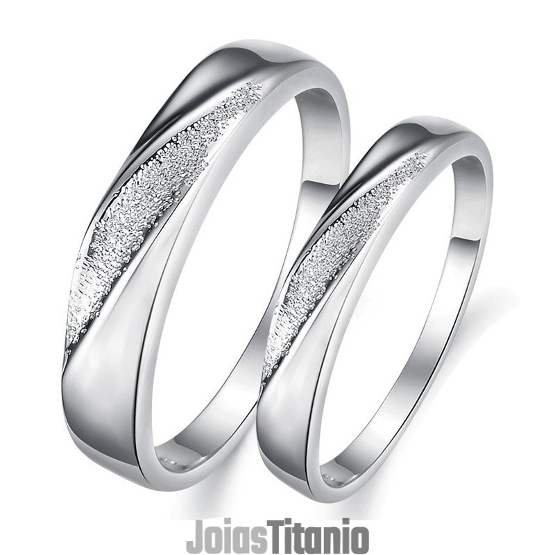Anel De Titânio Com Revestimento De Platina Esfoliante Para Amantes Anel De Titânio Com Revestimento De Platina Esfoliante Para Amantes