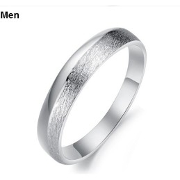 Anel De Titânio Banhado A Platina Feminino De Renome Mundial Para Amantes Com Strass