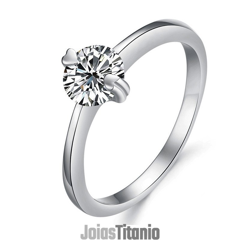 Anel Feminino De Titânio Com Banho De  E Strass Com Qualidade E Quantidade Garantidas