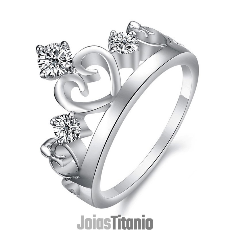 Anel De Titânio Com Revestimento De Platina E Strass De Renome Mundial Anel De Titânio Com Revestimento De Platina E Strass De Renome Mundial
