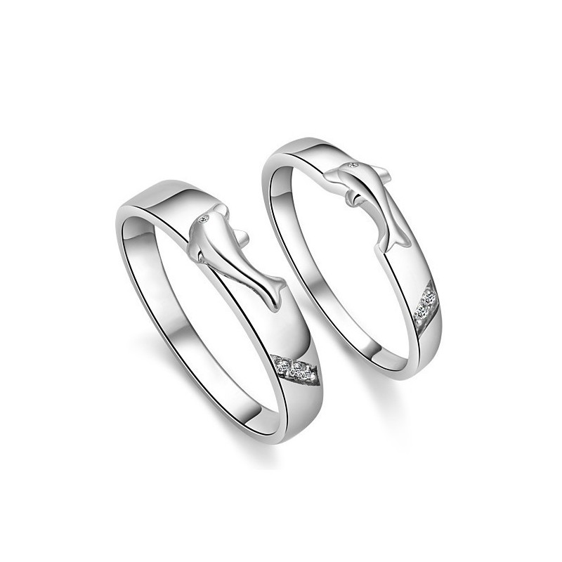 Anel De Titânio Com Revestimento De Platina Dolphin Completo Em Especificações Para Amantes