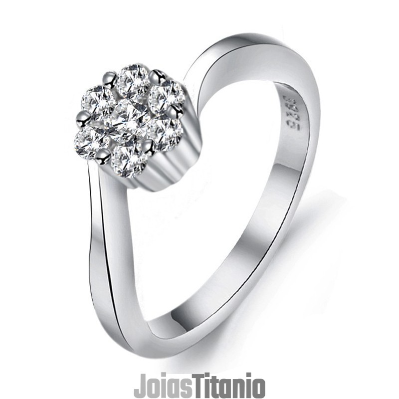 Anel Feminino De Titânio Com Banho De Platina E Strass Com Qualidade E Quantidade Garantidas Anel Feminino De Titânio Com Banho De Platina E Strass Com Qualidade E Quantidade Garantidas