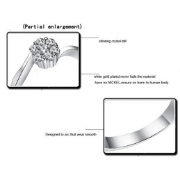 Anel Feminino De Titânio Com Banho De Platina E Strass Com Qualidade E Quantidade Garantidas