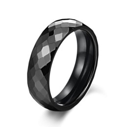 Anel De Cerâmica De Tungstênio Preto De Excelente Qualidade