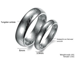 Anel De Cerâmica De Tungstênio E Prata Com Qualidade E Quantidade Garantidas Para Amantes