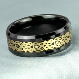 A Rainha Do Anel De Cerâmica De Tungstênio Preto De Qualidade