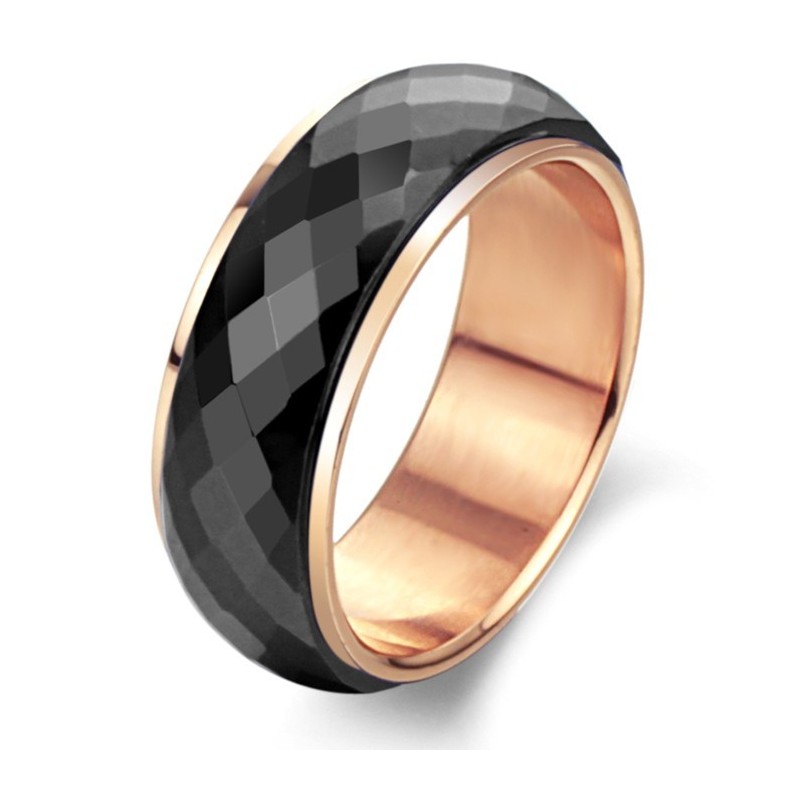 Anel De Cerâmica De Tungstênio Preto De Alta Qualidade