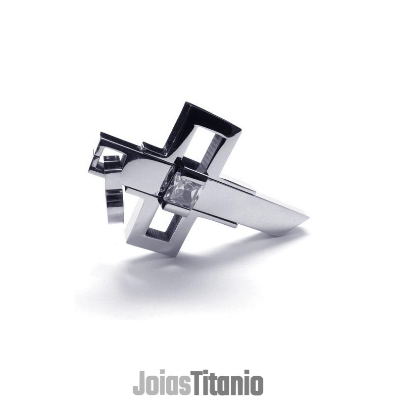 Pingente De Cruz De Titânio Masculino Now Style - Free Chian Pingente De Cruz De Titânio Masculino Now Style - Free Chian