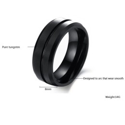 Anel Masculino Retrô De Cerâmica De Tungstênio, Famoso Por Sua Alta Qualidade