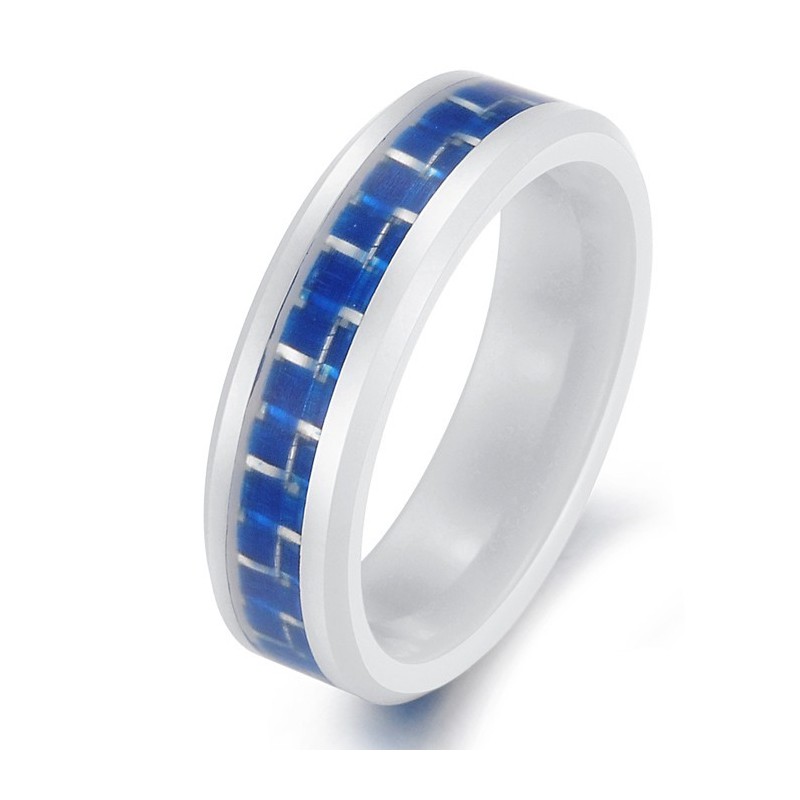 Anel De Cerâmica De Tungstênio Azul Para Ter Uma Longa História