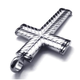 Pingente Masculino De Titânio Cross Grain - Free Chian