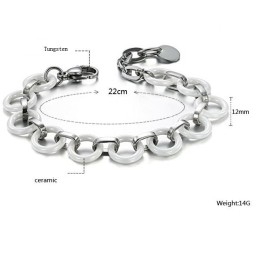 Pulseira Feminina De Cerâmica De Tungstênio Branco, A Rainha Da Qualidade