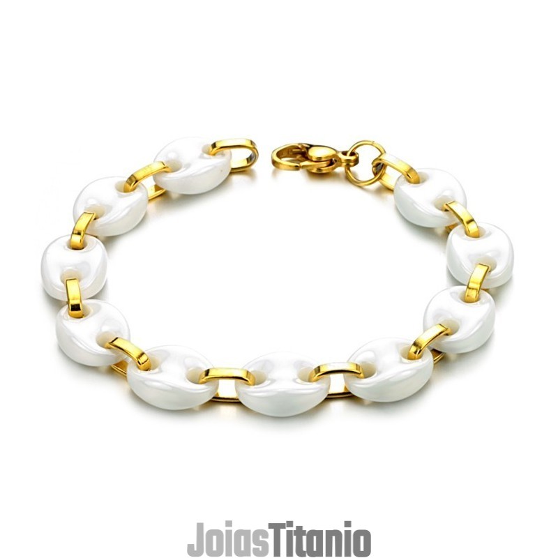 Pulseira De Cerâmica De Tungstênio Branca Feminina De Qualidade Estável Pulseira De Cerâmica De Tungstênio Branca Feminina De Qualidade Estável