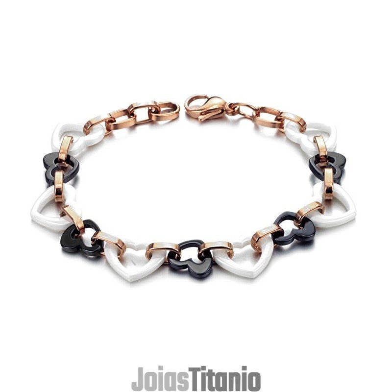 Pulseira De Cerâmica De Tungstênio Feminina Com Desempenho Confiável E Coração