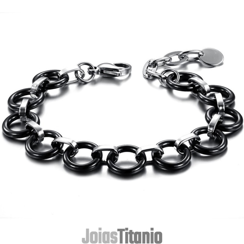 Pulseira Feminina De Cerâmica De Tungstênio Preto De Renome Mundial Pulseira Feminina De Cerâmica De Tungstênio Preto De Renome Mundial