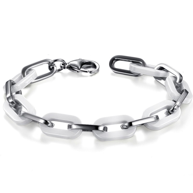 Pulseira Feminina De Cerâmica De Tungstênio Branco De Excelente Qualidade Pulseira Feminina De Cerâmica De Tungstênio Branco De Excelente Qualidade
