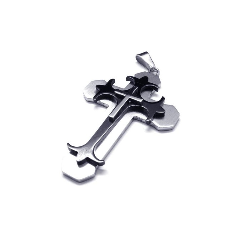 Pingente De Cruz De Titânio Masculino Da Moda - Free Chian Pingente De Cruz De Titânio Masculino Da Moda - Free Chian