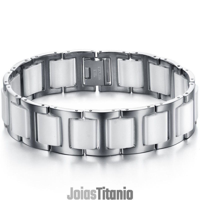 Pulseira Masculina De Cerâmica De Tungstênio Rainha Da Qualidade Pulseira Masculina De Cerâmica De Tungstênio Rainha Da Qualidade