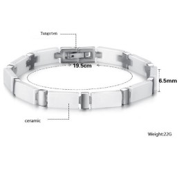 Pulseira De Cerâmica De Tungstênio Branco Com Qualidade E Quantidade Garantidas