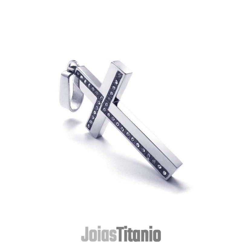 Pingente De Titânio Em Cruz Masculino Da Moda - Free Chian Pingente De Titânio Em Cruz Masculino Da Moda - Free Chian