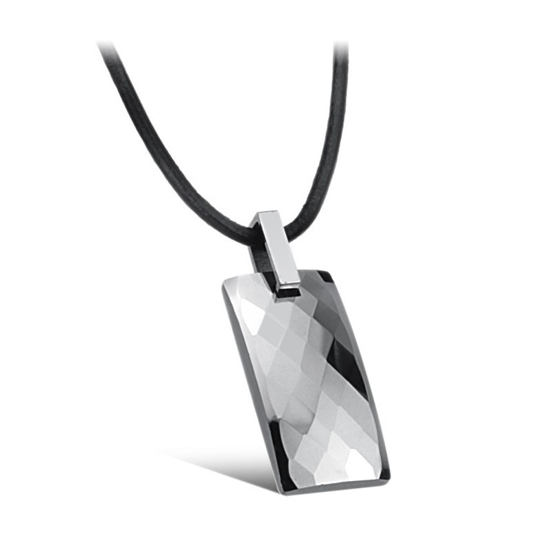 Colar De Cerâmica De Tungstênio Com Losangos, Qualidade E Quantidade Garantidas Colar De Cerâmica De Tungstênio Com Losangos, Qualidade E Quantidade Garantidas