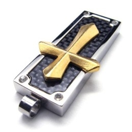 Pingente De Cruz De Titânio Masculino Da Moda - Free Chian