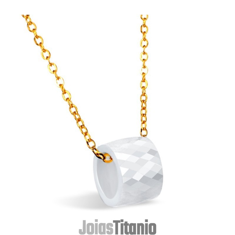 Colar De Cerâmica De Tungstênio Branco Feminino De Qualidade Superior Colar De Cerâmica De Tungstênio Branco Feminino De Qualidade Superior