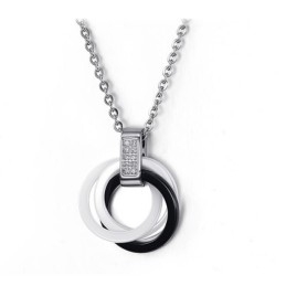 Conhecido Por Seu Colar De Cerâmica De Tungstênio Preto E Branco De Alta Qualidade