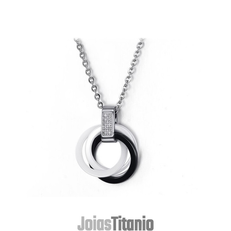 Conhecido Por Seu Colar De Cerâmica De Tungstênio Preto E Branco De Alta Qualidade