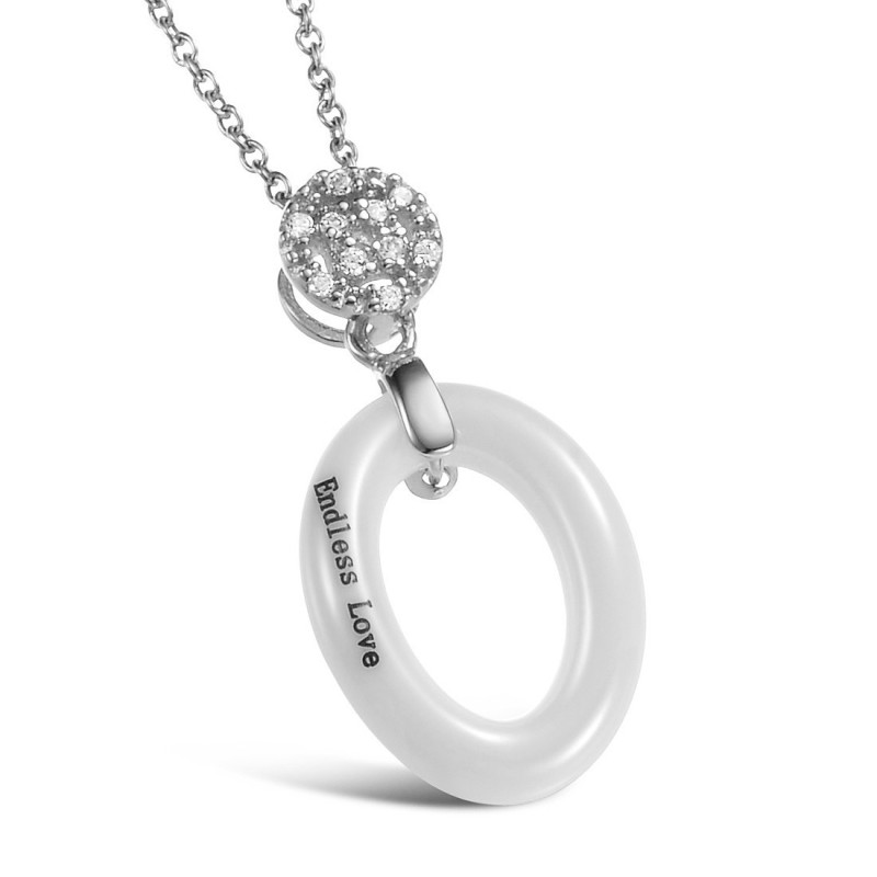 Colar Feminino Conciso De Cerâmica De Tungstênio, O Rei Da Quantidade