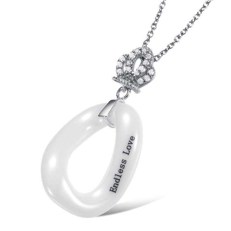 Colar De Cerâmica De Tungstênio Feminino De Alta Qualidade Com Fonte O Colar De Cerâmica De Tungstênio Feminino De Alta Qualidade Com Fonte O