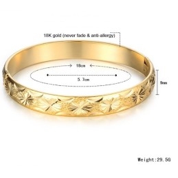 Pulseira Feminina Elegante Banhada A Ouro 18K De Qualidade Estável