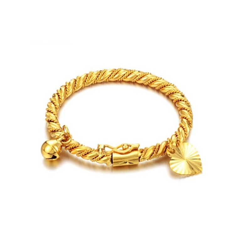Pulseira Infantil Banhada A Ouro 18K Com Sino, Vendendo Bem Em Todo O Mundo Pulseira Infantil Banhada A Ouro 18K Com Sino, Vendendo Bem Em Todo O Mundo