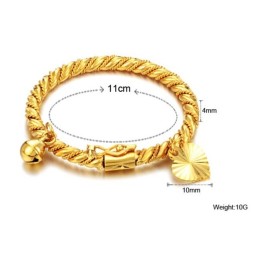Pulseira Infantil Banhada A Ouro 18K Com Sino, Vendendo Bem Em Todo O Mundo