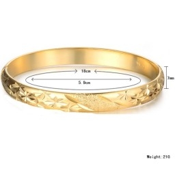 Pulseira Feminina Banhada A Ouro 18K Com Padrão De Estrela Fácil De Usar