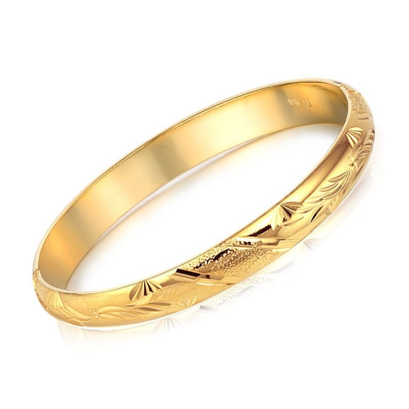 Pulseira Banhada A Ouro 18K Com Padrão Floral Feminino De Alta Qualidade Pulseira Banhada A Ouro 18K Com Padrão Floral Feminino De Alta Qualidade