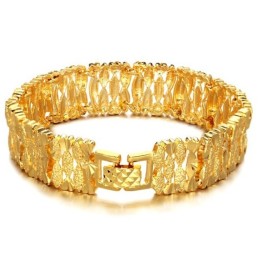 Pulseira Feminina Banhada A Ouro 18K De Renome Mundial