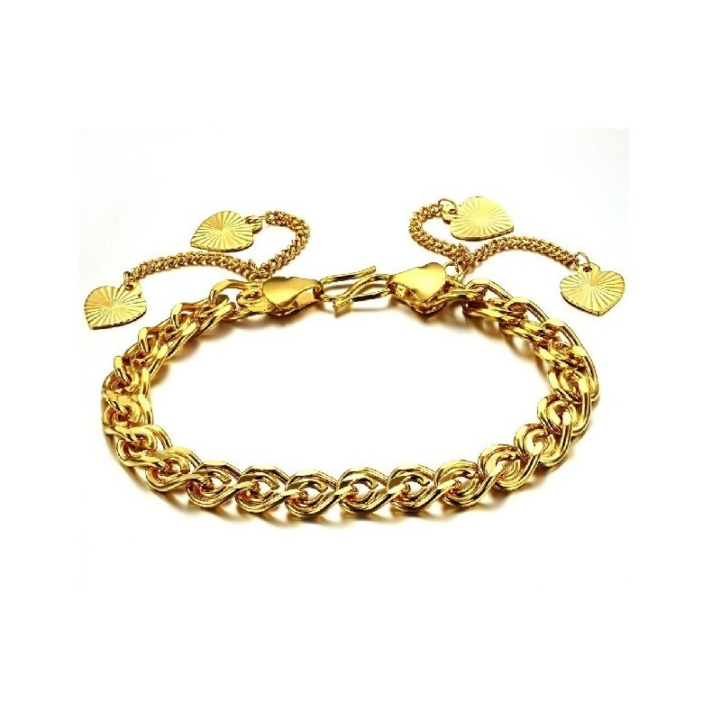 Pulseira Feminina Banhada A Ouro 18K Com Qualidade E Quantidade Garantidas Pulseira Feminina Banhada A Ouro 18K Com Qualidade E Quantidade Garantidas