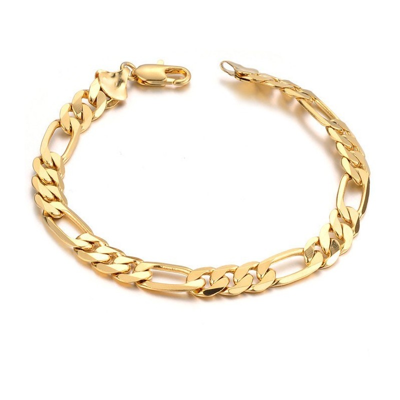 Pulseira Masculina Banhada A Ouro 18K Fácil De Usar Pulseira Masculina Banhada A Ouro 18K Fácil De Usar