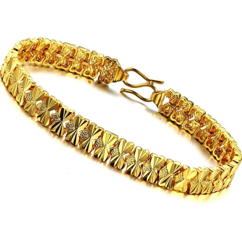 Pulseira Feminina Banhada A Ouro 18K, Durável E Em Uso Pulseira Feminina Banhada A Ouro 18K, Durável E Em Uso