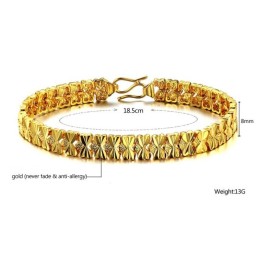 Pulseira Feminina Banhada A Ouro 18K, Durável E Em Uso