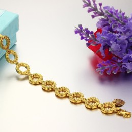Pulseira Feminina Banhada A Ouro 18K De Qualidade Estável