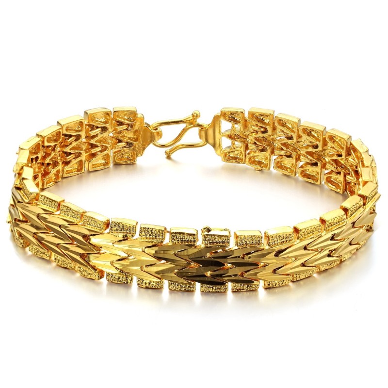 Pulseira Feminina Clássica Banhada A Ouro 18K De Excelente Qualidade