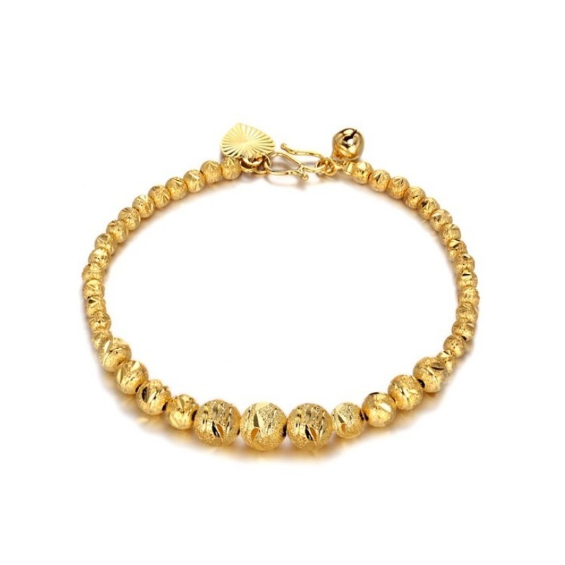 Pulseira Feminina De Alta Qualidade Em Formato De Bola Banhada A Ouro 18K Pulseira Feminina De Alta Qualidade Em Formato De Bola Banhada A Ouro 18K
