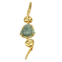 Pulseira Feminina Banhada A Ouro 18K Com Detalhes Em Formato Coração