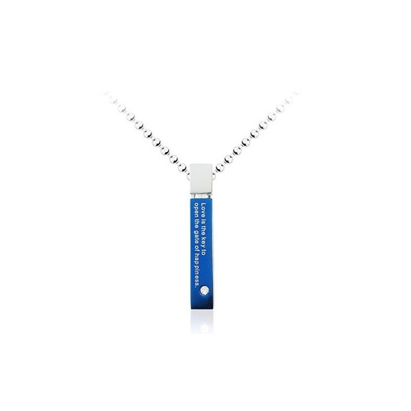 Pingente Super Masculino Lindo De Titânio Azul - Corrente Grátis Pingente Super Masculino Lindo De Titânio Azul - Corrente Grátis