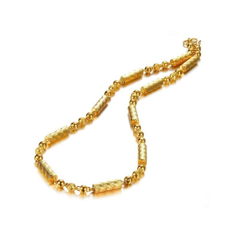 Colar Banhado A Ouro 18K Com Textura De Impressão Digital Masculina De Qualidade Estável
