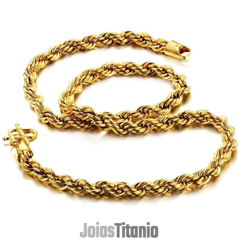 Colar Banhado A Ouro 18K Tipo Rolo Feminino De Qualidade Confiável Colar Banhado A Ouro 18K Tipo Rolo Feminino De Qualidade Confiável