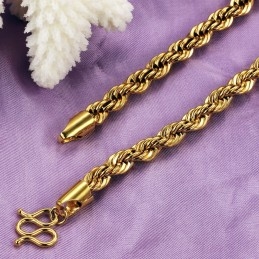 Colar Banhado A Ouro 18K Tipo Rolo Feminino De Qualidade Confiável